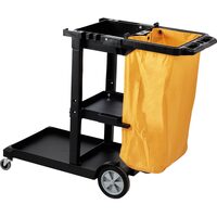 Carucior cu 3 rafturi si sac, 120 x 51 x 98 cm, 4 roti, max 100 kg