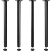 Set 4 picioare pentru mese, Vivatechnix, Inaltime 71 cm, capacitate 544 kg, Otel, Negru
