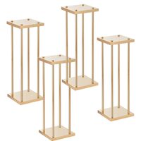 Set 4 suporturi pentru flori Vivatechnix Inaltime 80 cm, capacitate max 15 kg, Auriu