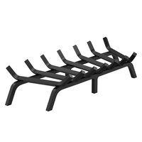 Suport de lemne pentru semineu sau vatra de foc, Vivatechnix 762 x 340 mm, Otel, teava 3/4 inch, Negru mat
