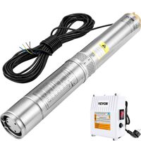 Pompa submersibila de adancime, Vevor Inox 1100 W, comanda externa, Inaltime max 57 m, 190 l/min, lungime cablu 20 m, IP68