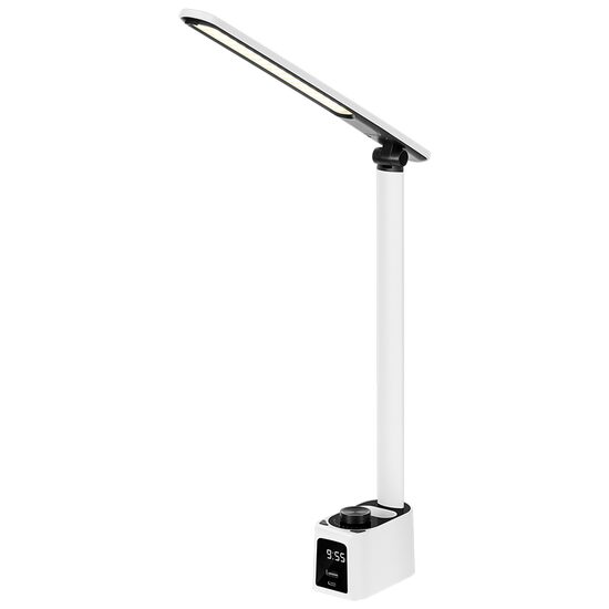 Lampa de birou, USB si USB-C, 760 lm,  425 x 106 x 57 mm, Alba, Reglarea temperaturii culorii in 5 trepte