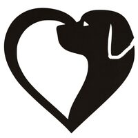 Decoratiune perete Krodesign Dog Lover, Inaltime 48 cm, negru