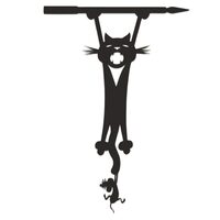 Decoratiune perete Krodesign Cat & Mouse, Inaltime 48 cm, negru