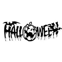 Decoratiune metalica de perete Krodesign KRO-1252 Halloween, Lungime 60 cm, negru