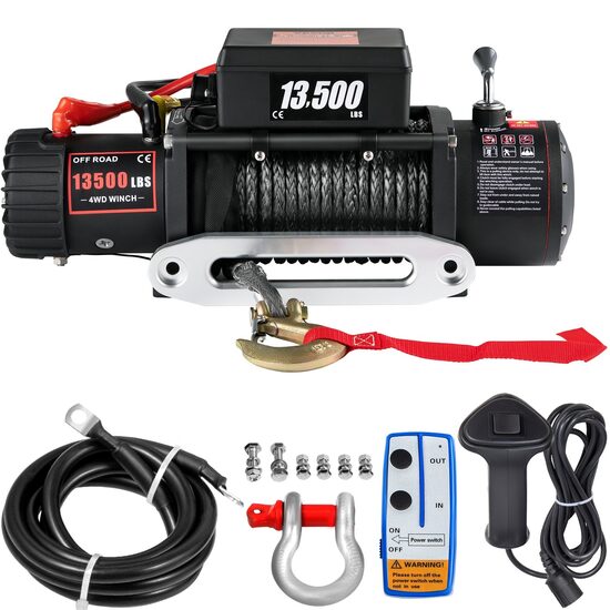 Troliu electric 12V, 4.8 kW, capacitate 6123.5 kg, Lungime cablu 24 m, Telecomanda WiFi