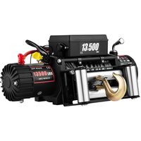 Troliu electric cu cablu otel, 12V DC, capacitate 6123.5 kg, Lungime cablu 24 m, Telecomanda WiFi