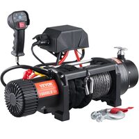 Troliu electric cu franghie sintetica 12V DC, capacitate 4536 kg, Lungime cablu 20 m, Telecomanda WiFi, IP67