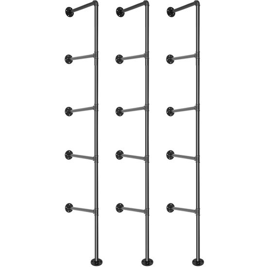 Set 3 suporturi pentru raft Vivatechnix Industrial, 34 x 176 cm, capacitate 100 kg, fara blaturi