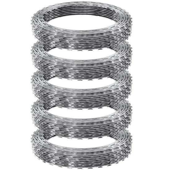 Set 5 role de sarma ghimpata, Otel galvanizat, lungime totala 75 m