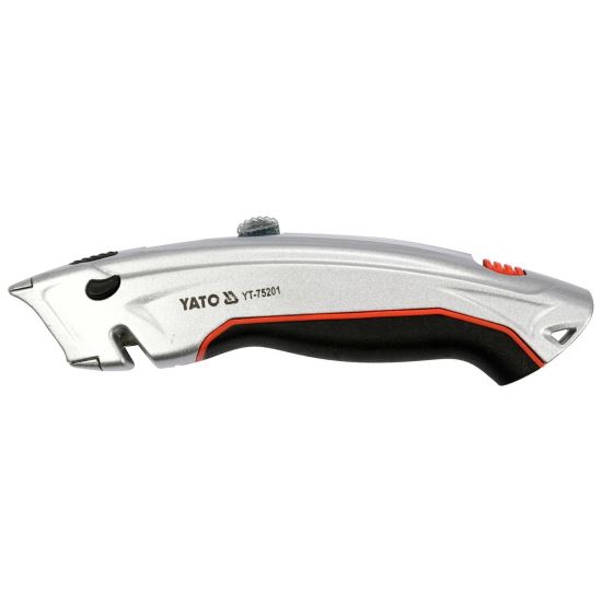 Cutter cu lama trapezoidala YT-75201, 61x33x0.5 mm