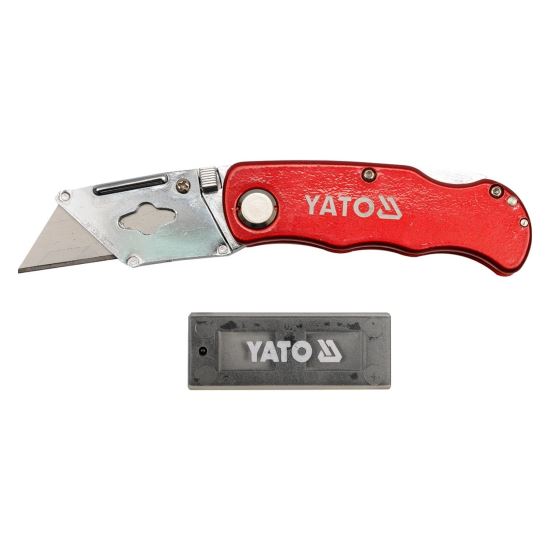 Cutter pliabil Yato YT-7534, 5 lame rezerva 61x33x0.5 mm