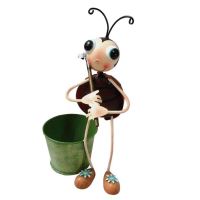 Ghiveci decorativ pentru gradina Strend Pro Gargarita, inaltime 35 cm, din tabla