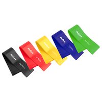 Set 5 benzi elastice latex, 5 culori, 2-18 kg, Lungime 60 cm