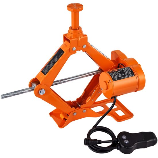 Kit cric hidraulic tip foarfeca, Capacitate 3 Tone, Alimentare 12 V, Inaltime 170-420 mm, Triunghi reflectorizant, Led
