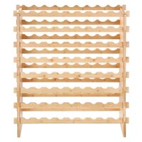 Raft pentru 72 de sticle de vin, Vivatechnix Modular, 1025 x 850 x 250 mm, Lemn bambus
