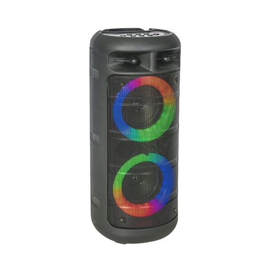 Boxa portabila 200 W, Bluetooth, USB, Micro-SD, AUX, Mic, 18x18x40 cm