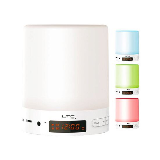RADIO CU ALARMA ILUMINAT LED RGB BLUETOOTH,FM,GSM