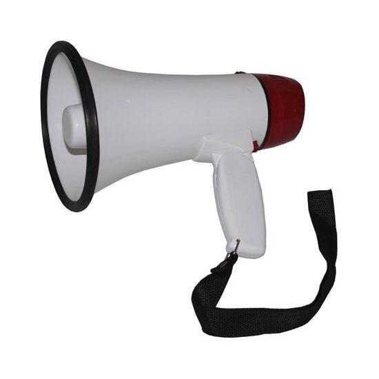 Megafon 20W, Diametru 155 mm, Lungime 245 mm, baterii 4xR20