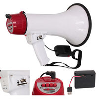 Megafon 35W, Diametru 200 mm, Lungime 340 mm, baterie Li-Ion, USB