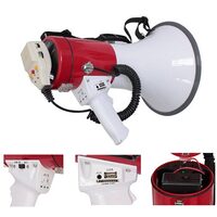 Megafon 50W, Diametru 230 mm, Lungime 345 mm, baterie Li-Ion, MP3, USB