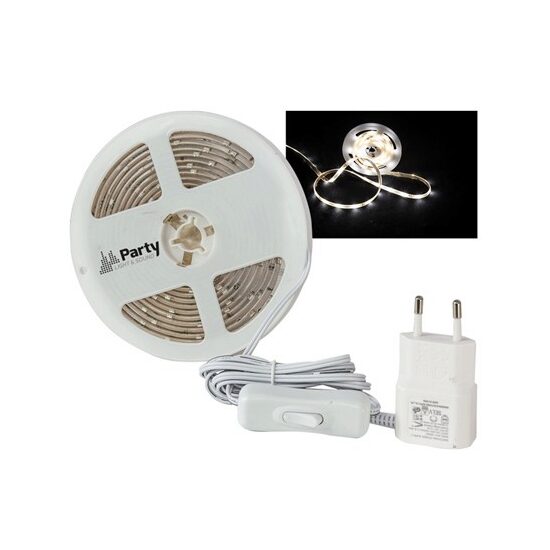 BANDA LED 3M 4000K ALB NEUTRU CU ALIMENTATOR