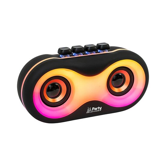 Boxa portabila iluminata led, 2x7W Bluetooth, USB, microSD & AUX, 196x67x103mm