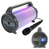 Boxa portabila iluminata led RGB, 18W Bluetooth, USB, microSD & AUX, 350x170x218 mm