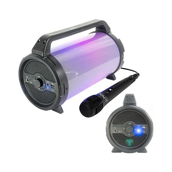 Boxa portabila iluminata led RGB, 18W Bluetooth, USB, microSD & AUX, 350x170x218 mm