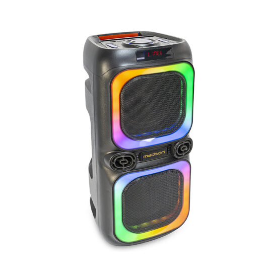 Boxa portabila led RGB, 600W Bluetooth, USB, microSD & AUX, 260x270x610mm