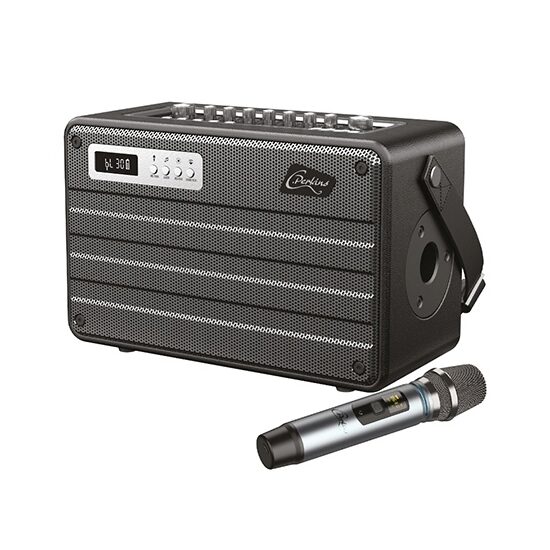 Boxa portabila Retro 100W Bluetooth, USB, microSD & AUX, 375x244x168mm, Microfon