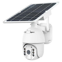 Camera de supraveghere 4G HD Solar WiFi Alba, 2 Mpx, Exterior IP65, Conectare Telefon / PC, Night Vision, 1920x1080 px, aplicație, Difuzor, Microfon, Detectarea miscarii
