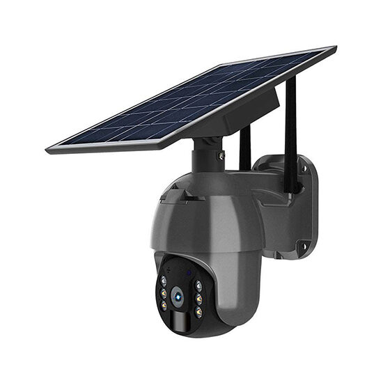 Camera de supraveghere Smart Solar WiFi Negru, 2 Mpx, Exterior IP65, Conectare Telefon / PC, Night Vision, 1920x1080 px, aplicație, Difuzor, Microfon, Detectarea miscarii