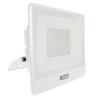 Proiector cu senzor de miscare, 50 W, 6400K, 4000 lm, IP65, Aluminiu, Alb