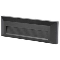 Aplica led pentru scari, 50 lm, 3 W, Lumina neutra, 230 x 80 x 28 mm, Negru