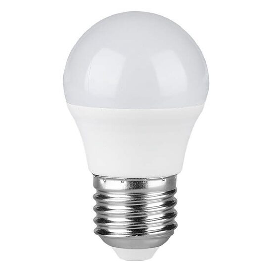 Bec led, forma G45, E27, putere 4.5W, 3000K Alb cald, CIP Samsung