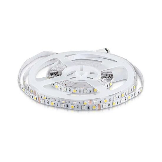 Banda led SMD5050, 60LED/m, RGB si alb Rece, IP20, 5m, 357 lm/m
