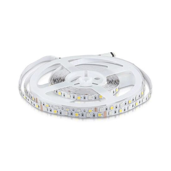 Banda led SMD5050, 60LED/m, RGB si Alb cald, IP20, 5m, 12VDC, 357 lm/m
