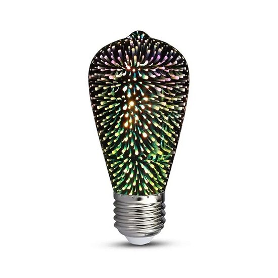 BEC LED ST64 E27 3W CU FILAMENT 3000K ALB CALD MODEL 3D