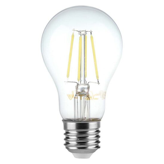 Bec led E27, forma A60, filament dimabil, 8W, 3000K Alb cald