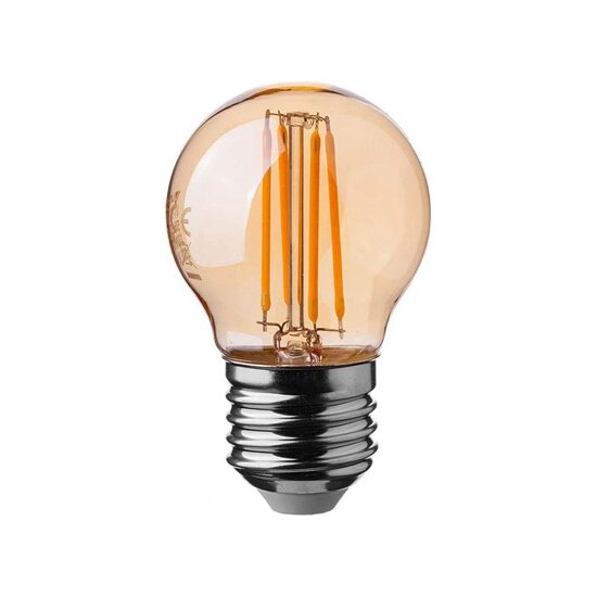 BEC LED G45 E27 4W CU FILAMENT 2200K ALB CALD