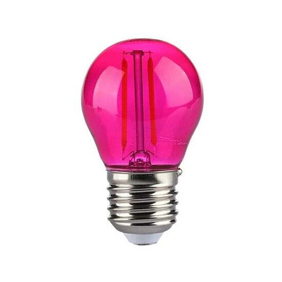 BEC LED G45 E27 2W CU FILAMENT LUMINA ROZ