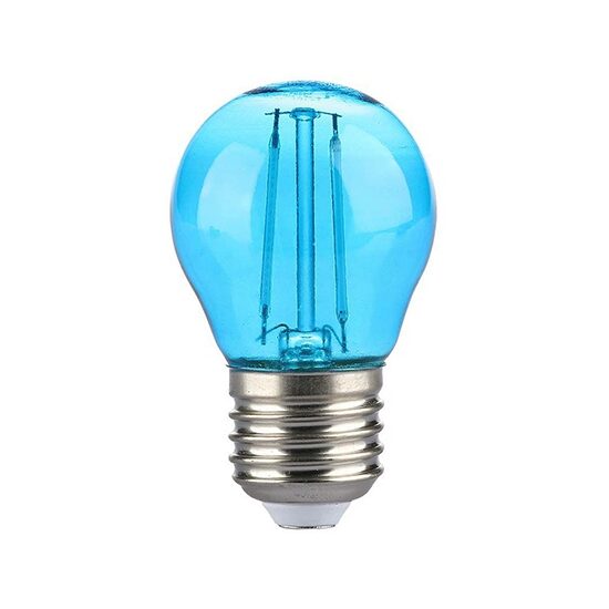 BEC LED G45 E27 2W CU FILAMENT LUMINA ALBASTRA