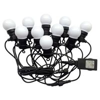 Ghirlanda luminoasa cu 10 becuri led, E27, Alb Cald 3000K, 5 W, IP44, lungime 5 m