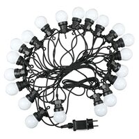 Ghirlanda luminoasa cu 20 becuri led, E27, Alb Cald 3000K, 10W, 960 lm, IP44, lungime 10 m