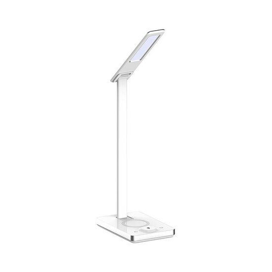 Lampa de birou Smart, incarcare inductiva telefon, 7W, 560 lm, Alb, Material carcasa ABS si aluminiu
