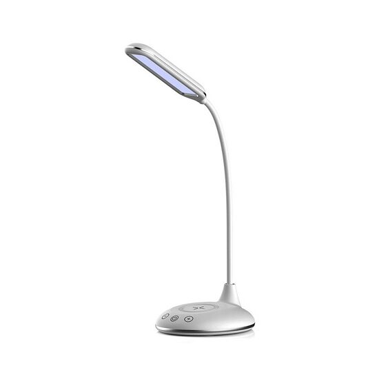 Lampa de birou Smart, incarcare inductiva telefon, 5W, 400 lm, Alb, Material carcasa ABS si aluminiu, 143 x 127 x 310 mm