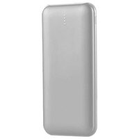 Powerbank super-slim, culoare argintie, 10000mAh, 2x USB, USB-C