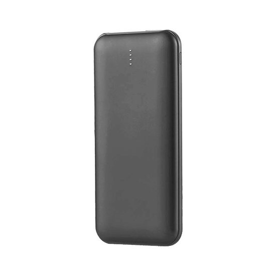 Powerbank super-slim, 10000mAh, 2x USB, USB-C, Negru