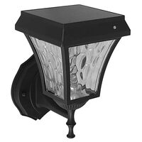 Lampa solara de perete, Exterior IP65, Negru, 110 lm, Lumina alb rece, neutru si calda